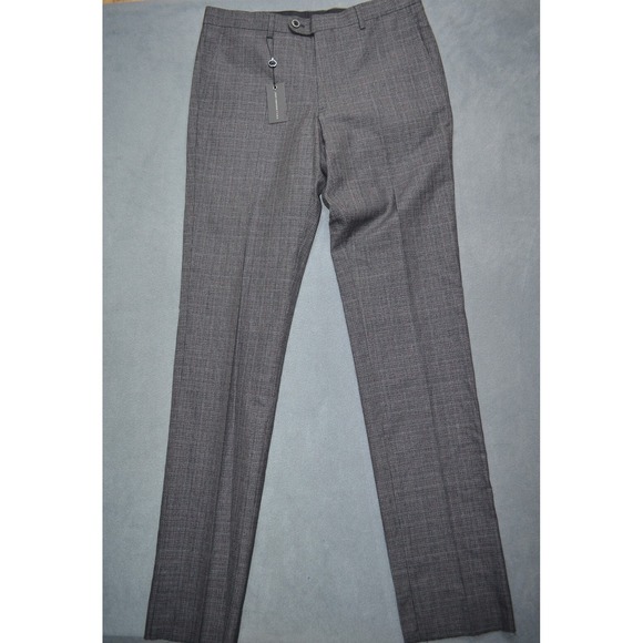NWT John Varvatos Bedford-T Flat Front Wool/Linen Dress Pants Slacks 32xUnhemmed